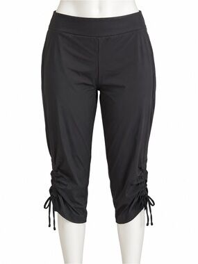 Men's Black Drawstring Crop Joggers